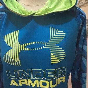 Under Armour Kids Hoodie - Blue and Neon Green